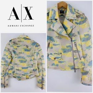A/X Blue & Yellow Mesh Moto Jacket
